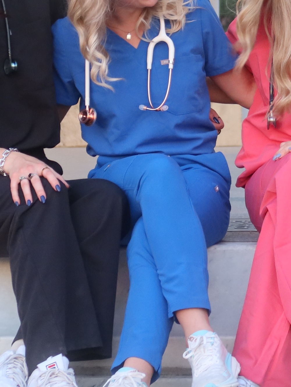 Figs royal blue scrub set